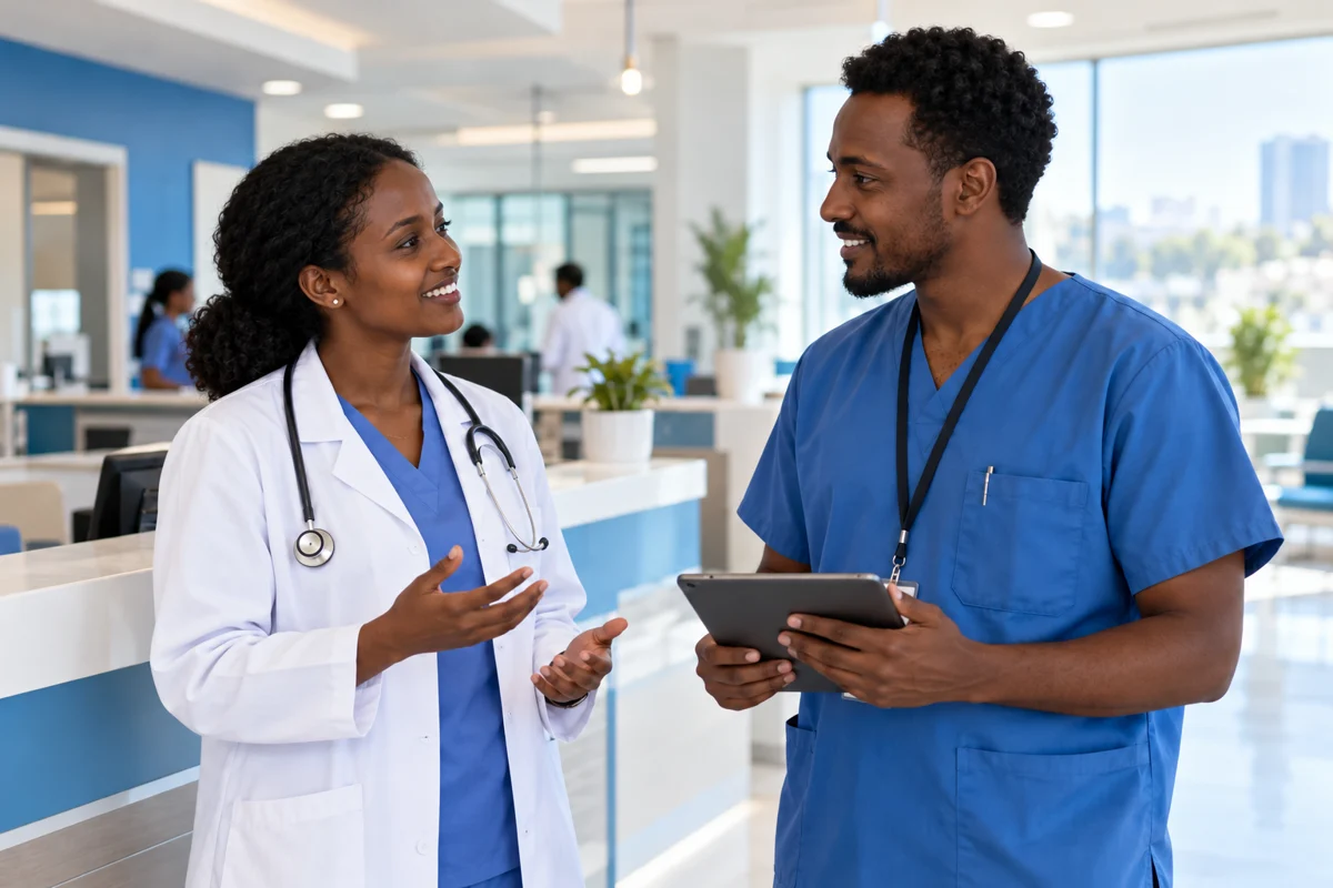 Illustrative image of hospital clinicians